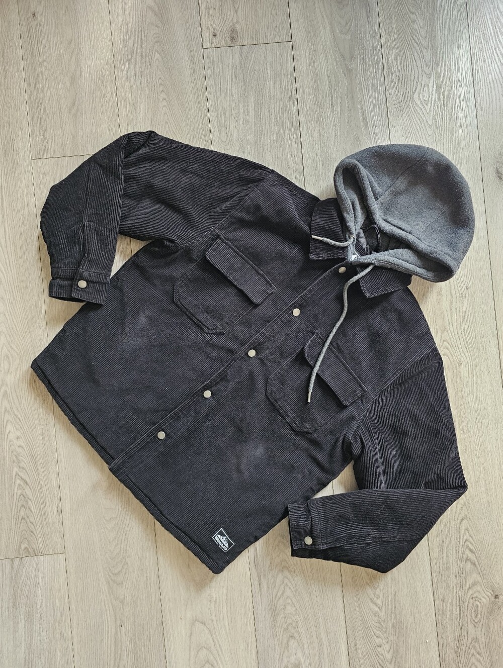 West 49 Corduroy Hooded Autumn Fall Jacket, Small